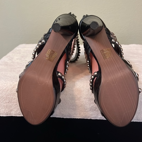 Jeffrey Campbell Ibiza Black Leather With Rhinestones And Studs Size 7 - Picture 10 of 12